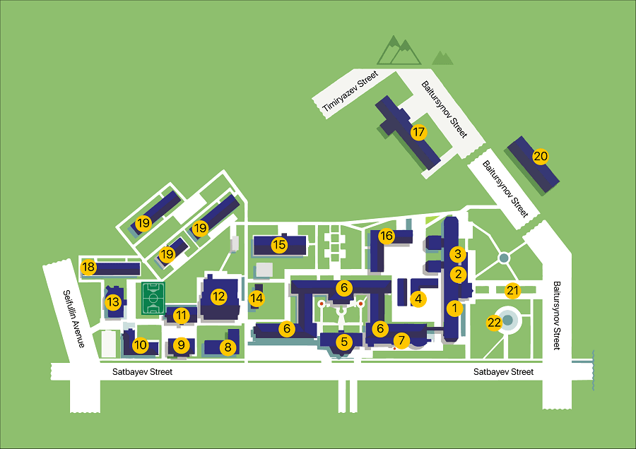 Satbayev University Campus Map