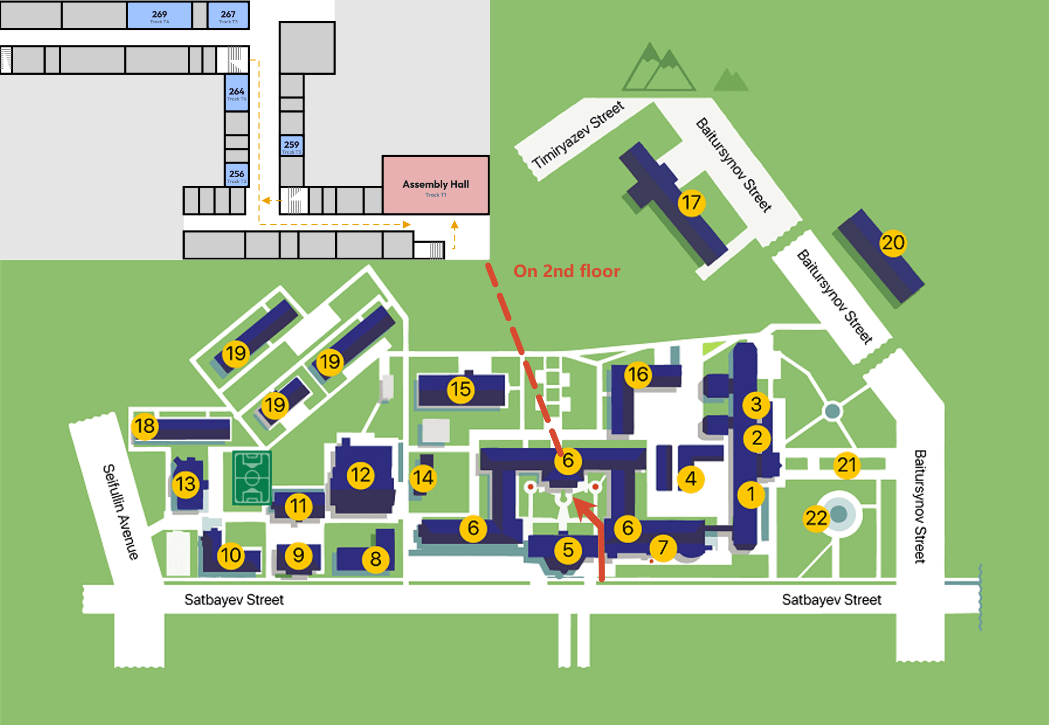 Satbayev University Campus Map